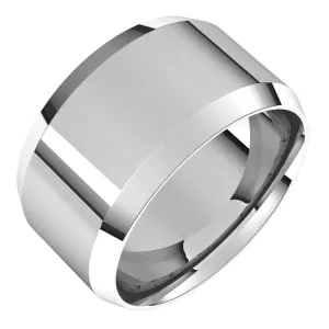 10K White 11 mm Beveled Edge Comfort Fit Light Band