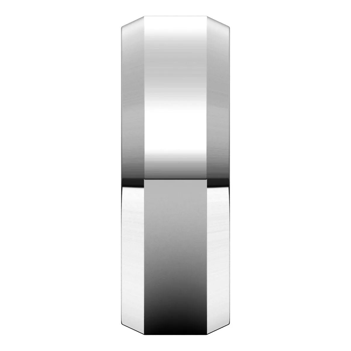 10K White 7 mm Beveled Edge Comfort Fit Light Band