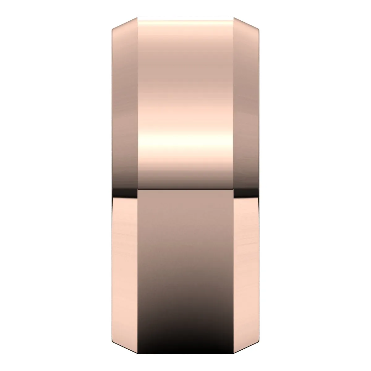 14K Rose 9 mm Beveled Edge Comfort Fit Light Band