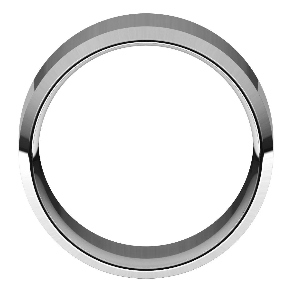 14K White 11 mm Beveled Edge Comfort Fit Light Band