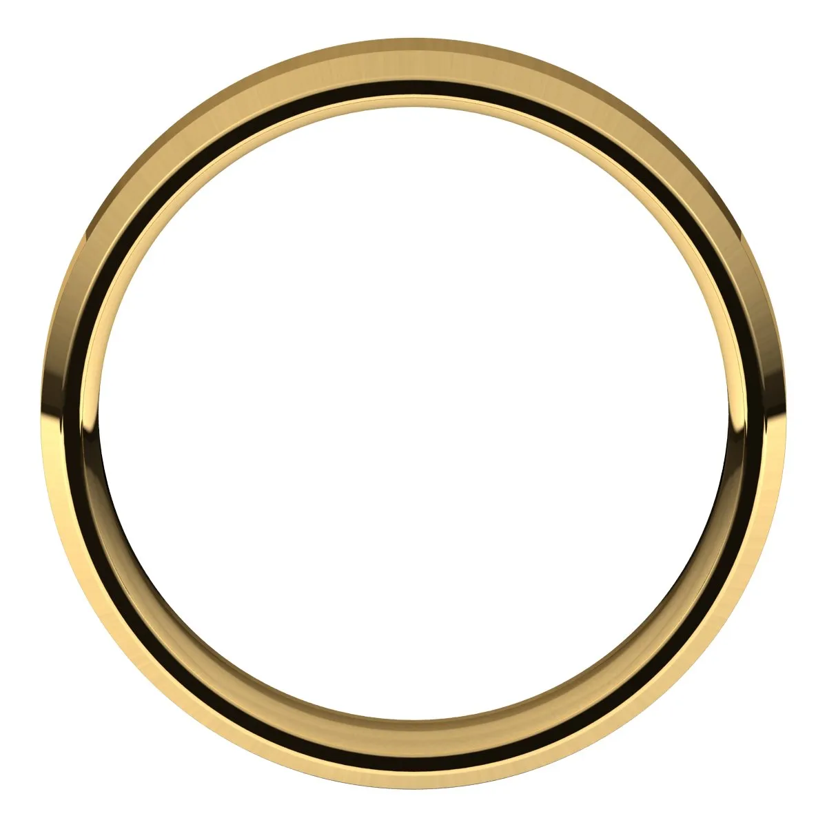 14K Yellow 5 mm Beveled Edge Comfort Fit Light Band