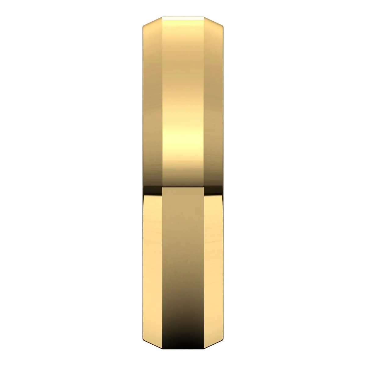 14K Yellow 5 mm Beveled Edge Comfort Fit Light Band
