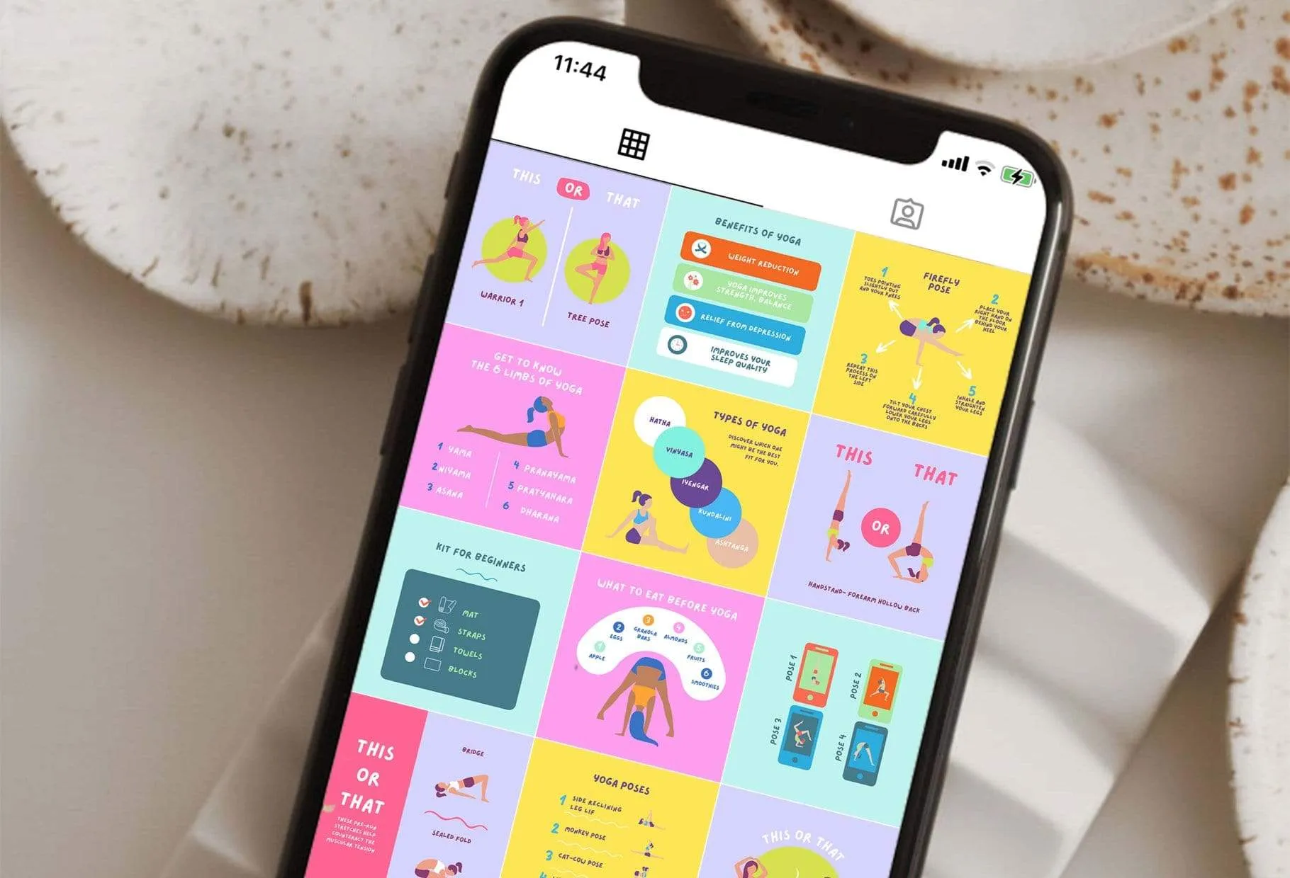 20 Yoga Lists Instagram Posts Fully Editable Canva Templates