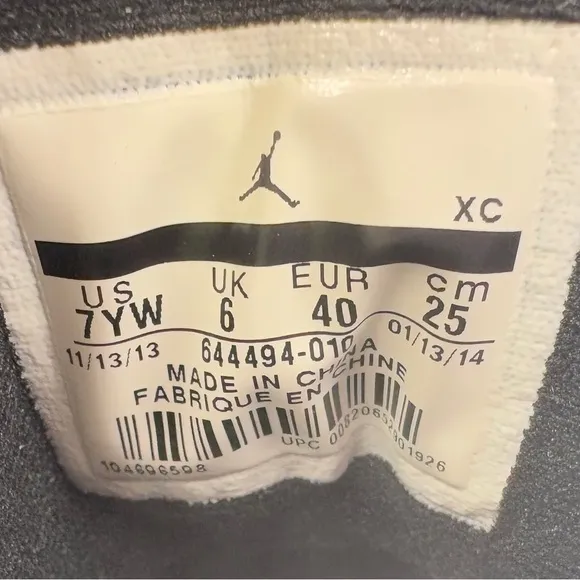 2013 Nike Air Jordan Retro 1 86 White/Black Youth Shoes Size 7 Youth (Wide)