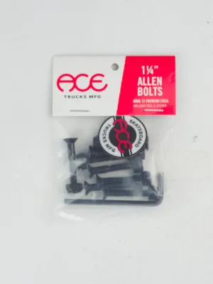 Ace Trucks - 1 1/4" Allen Skateboard Bolts - Pack of 8