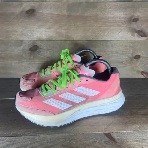 Adidas adizero Boston 11 womens size 8 shoes pink athletic running sneakers