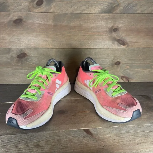 Adidas adizero Boston 11 womens size 8 shoes pink athletic running sneakers
