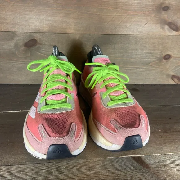 Adidas adizero Boston 11 womens size 8 shoes pink athletic running sneakers