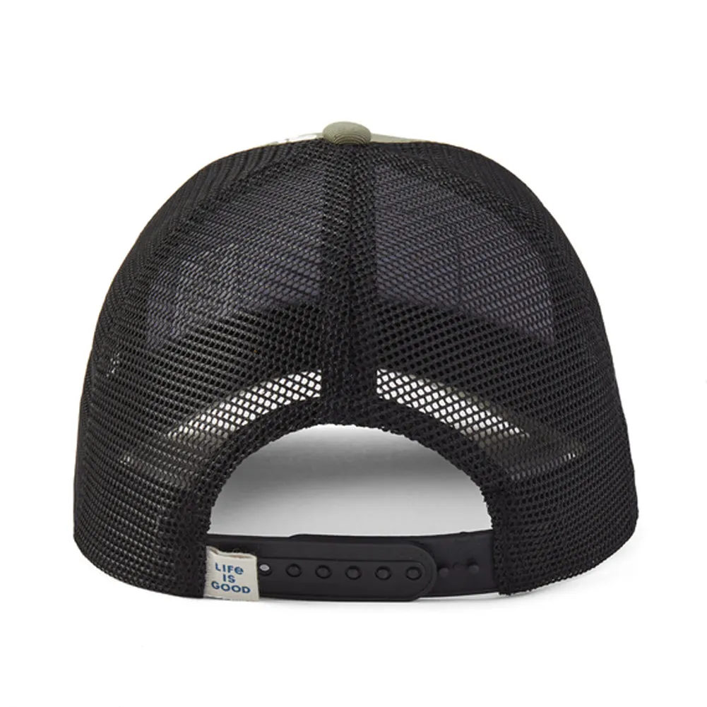 Adult Unisex Sunset Mountain Trucker - Moss Green - 132289