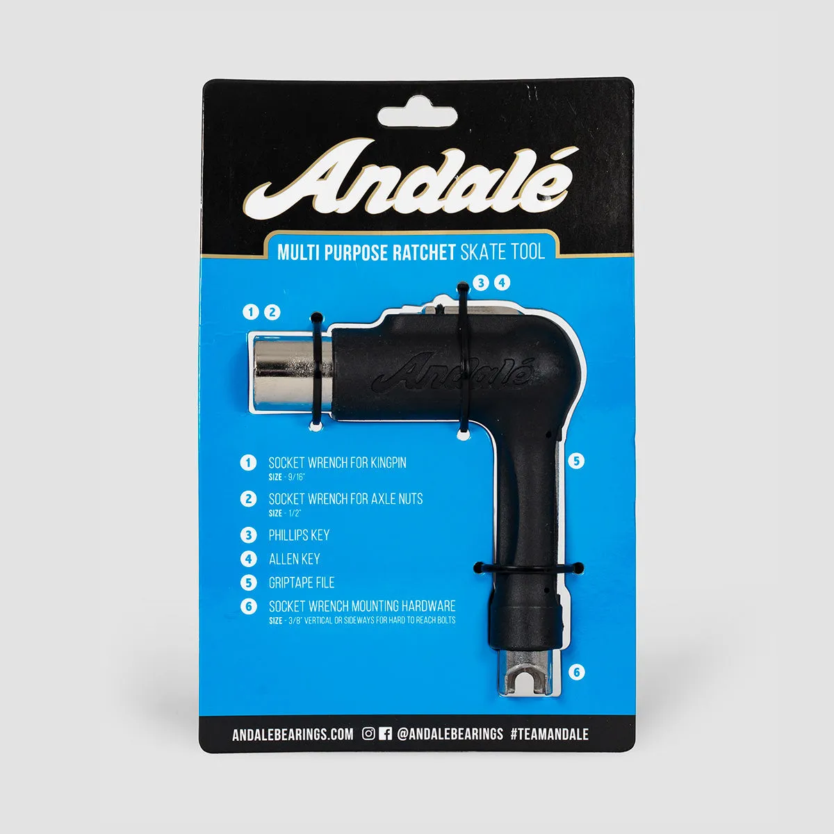 Andale Multi Purpose Ratchet Tool Black