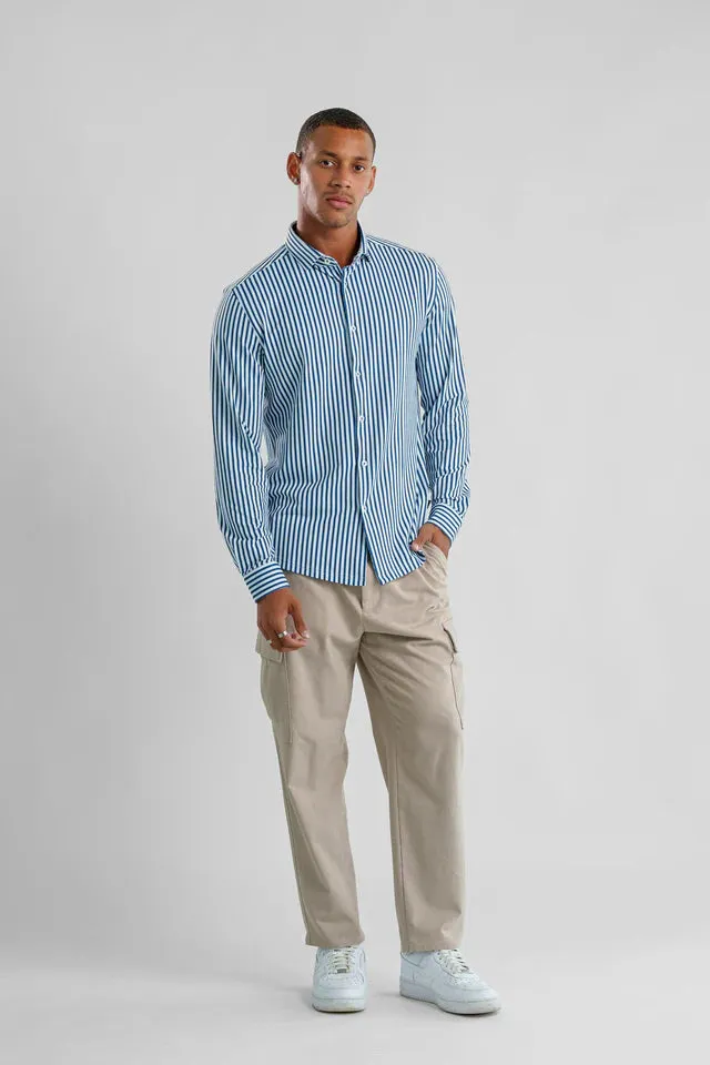 Apex Pique Sunday Stripe - Gibraltar Sea Navy