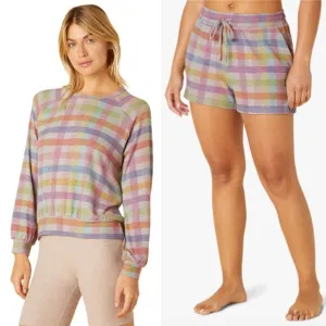 BEYOND YOGA Raglan Top On Vacation Shorts Lounge Sleepwear Pajama Set \\ M