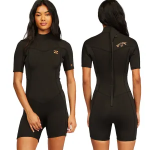 BILLABONG WOMENS 2/2MM SYNERGY BACK ZIP SPRING SUIT TYE DYE