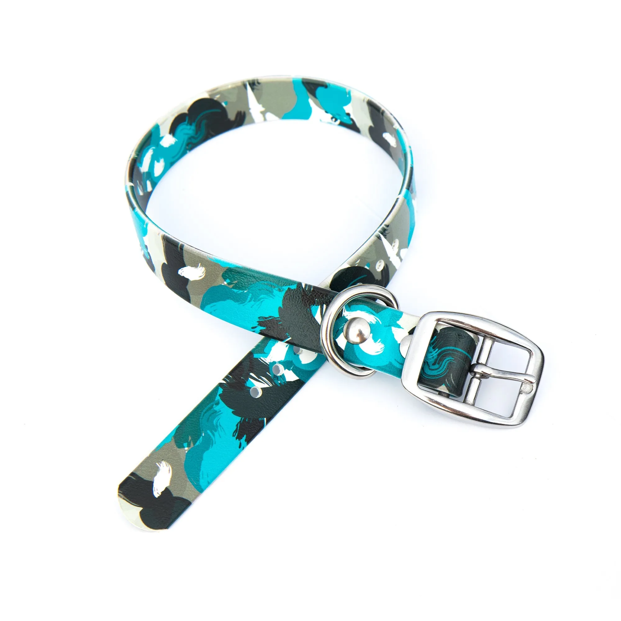 Blue Camo BioThane® Collar