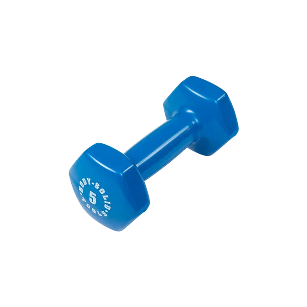 Bodysolid Blue 5lb Vinyl Dumbbell