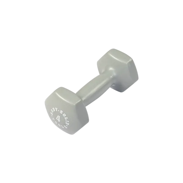 Bodysolid Light Gray 4lb Vinyl Dumbbell