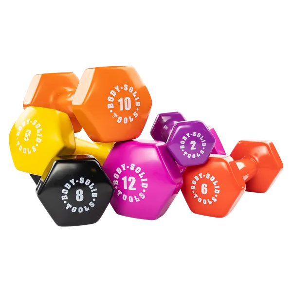 Bodysolid Light Gray 4lb Vinyl Dumbbell