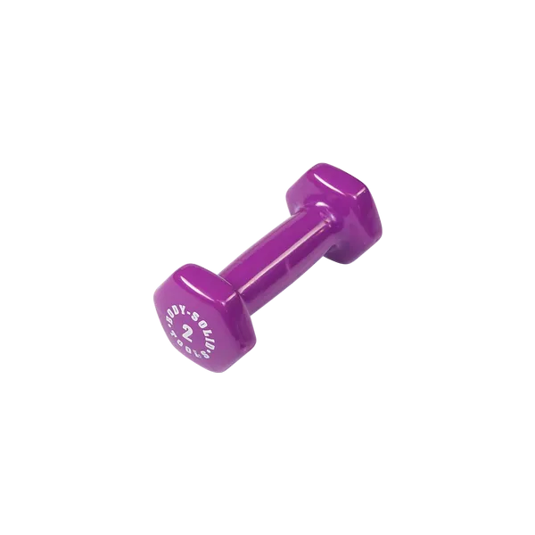 Bodysolid Light Purple 2lb Vinyl Dumbbell