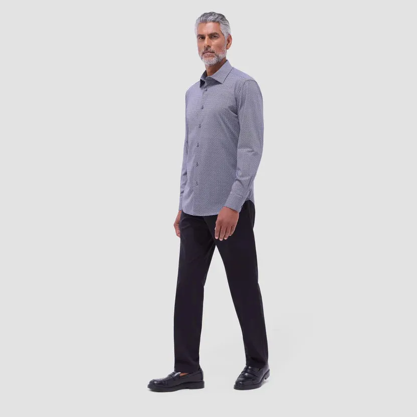 Bugatchi James OoohCotton Long-Sleeve Shirt - Black