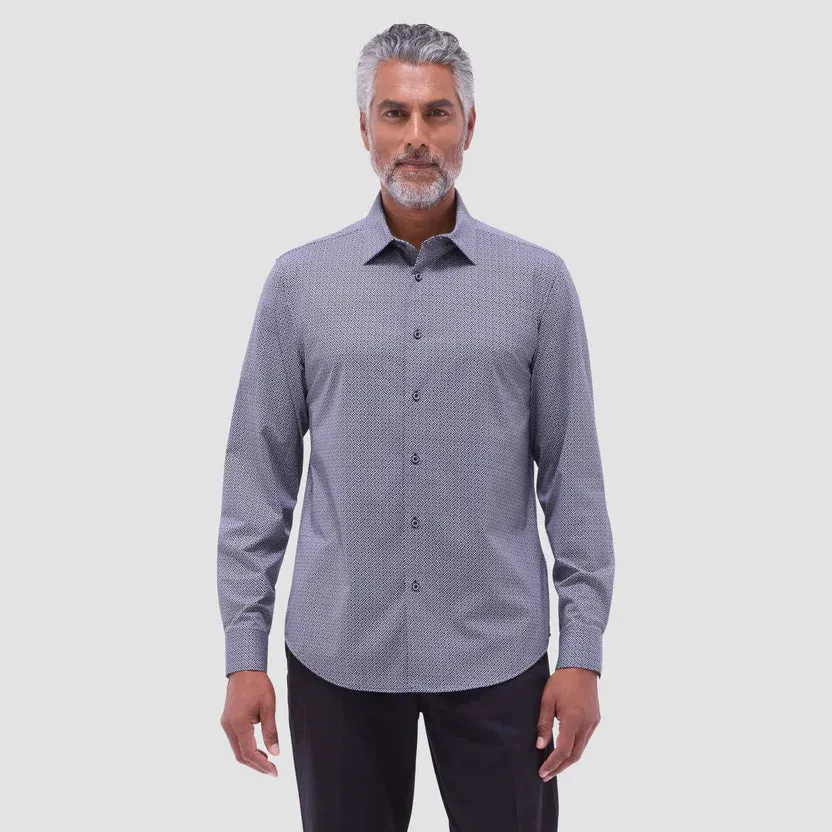 Bugatchi James OoohCotton Long-Sleeve Shirt - Black