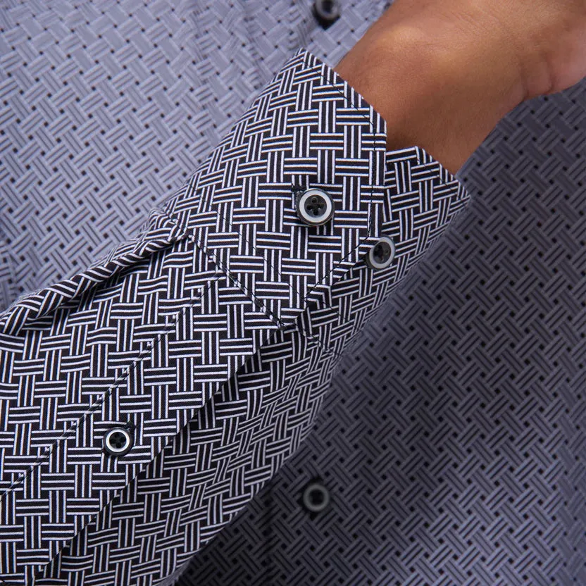 Bugatchi James OoohCotton Long-Sleeve Shirt - Black
