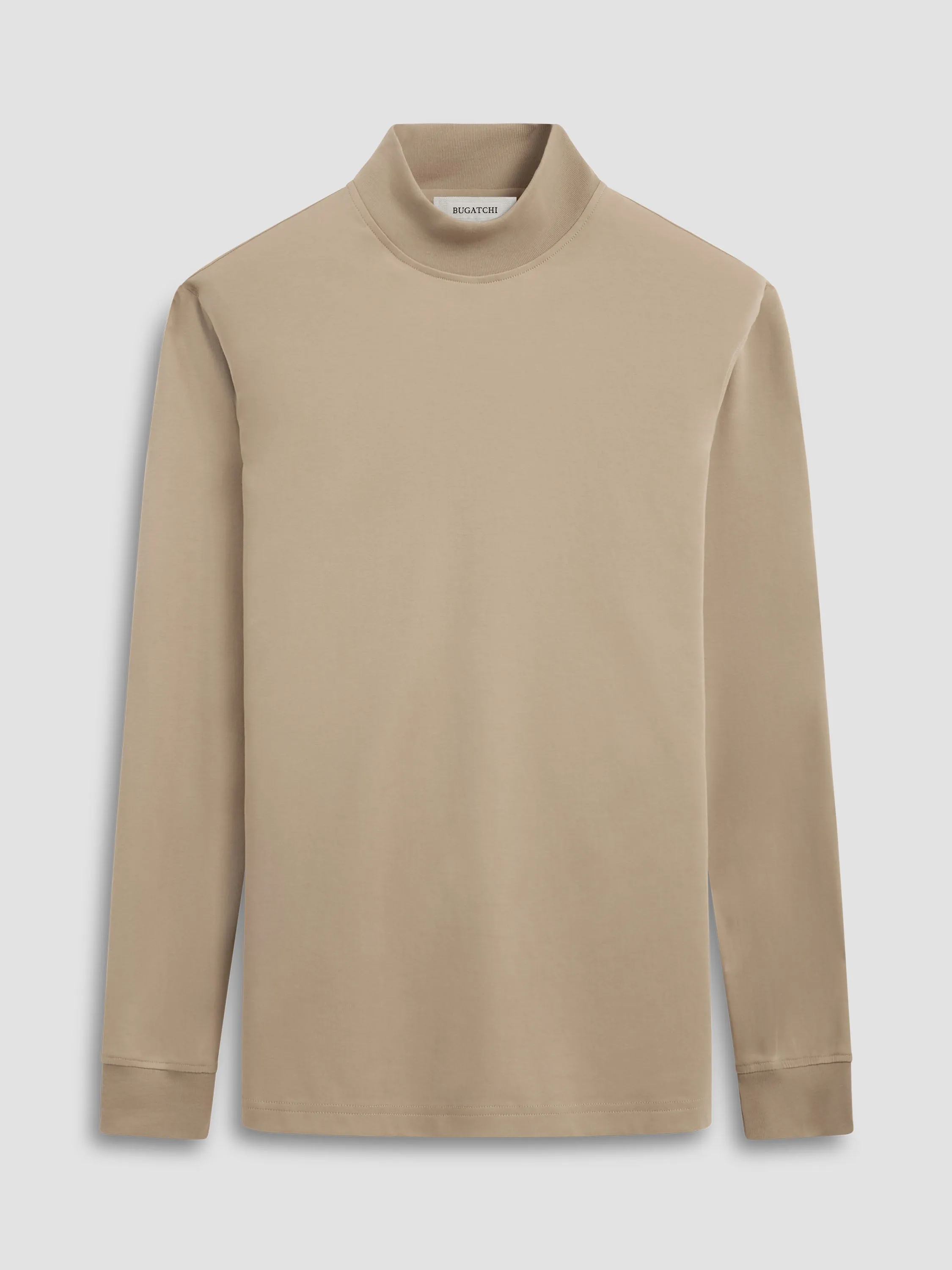 Bugatchi Long Sleeve Mock Neck Shirt - Willow