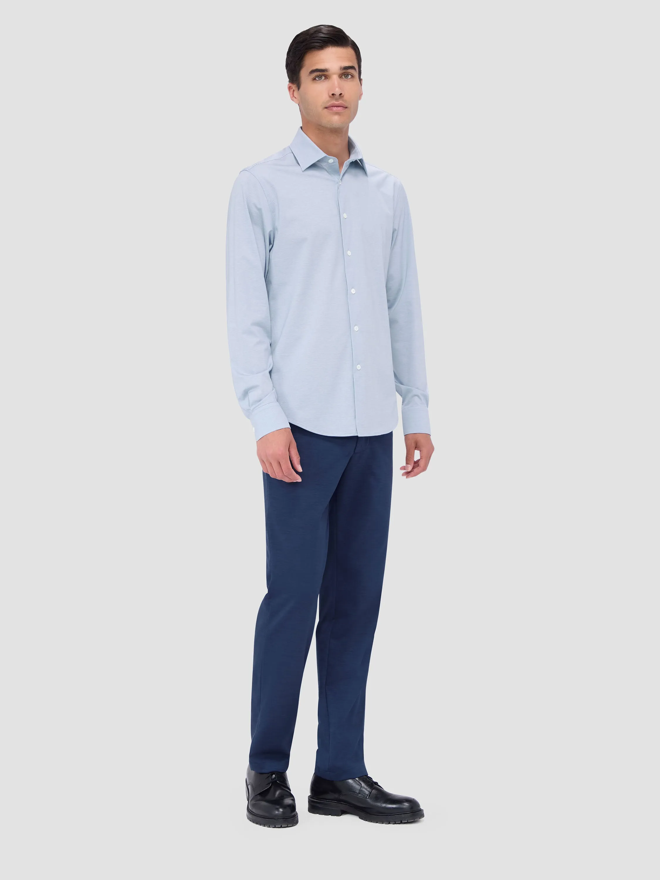 Bugatchi Ooohcotton James Long Sleeve Shirt - Air Blue