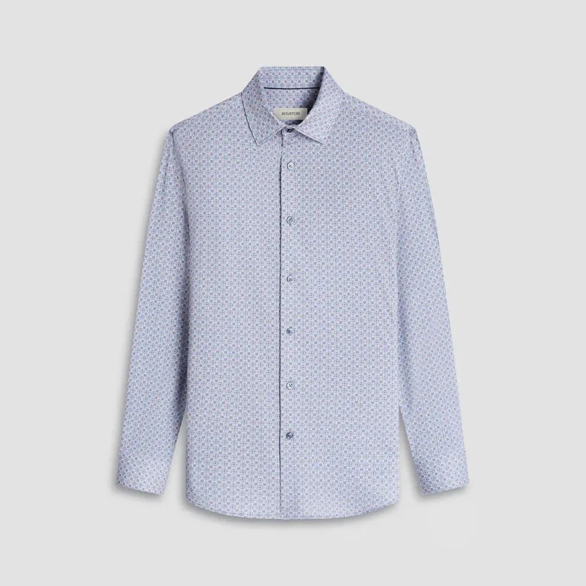 Bugatchi Ooohcotton James Long Sleeve Shirt - Air Blue