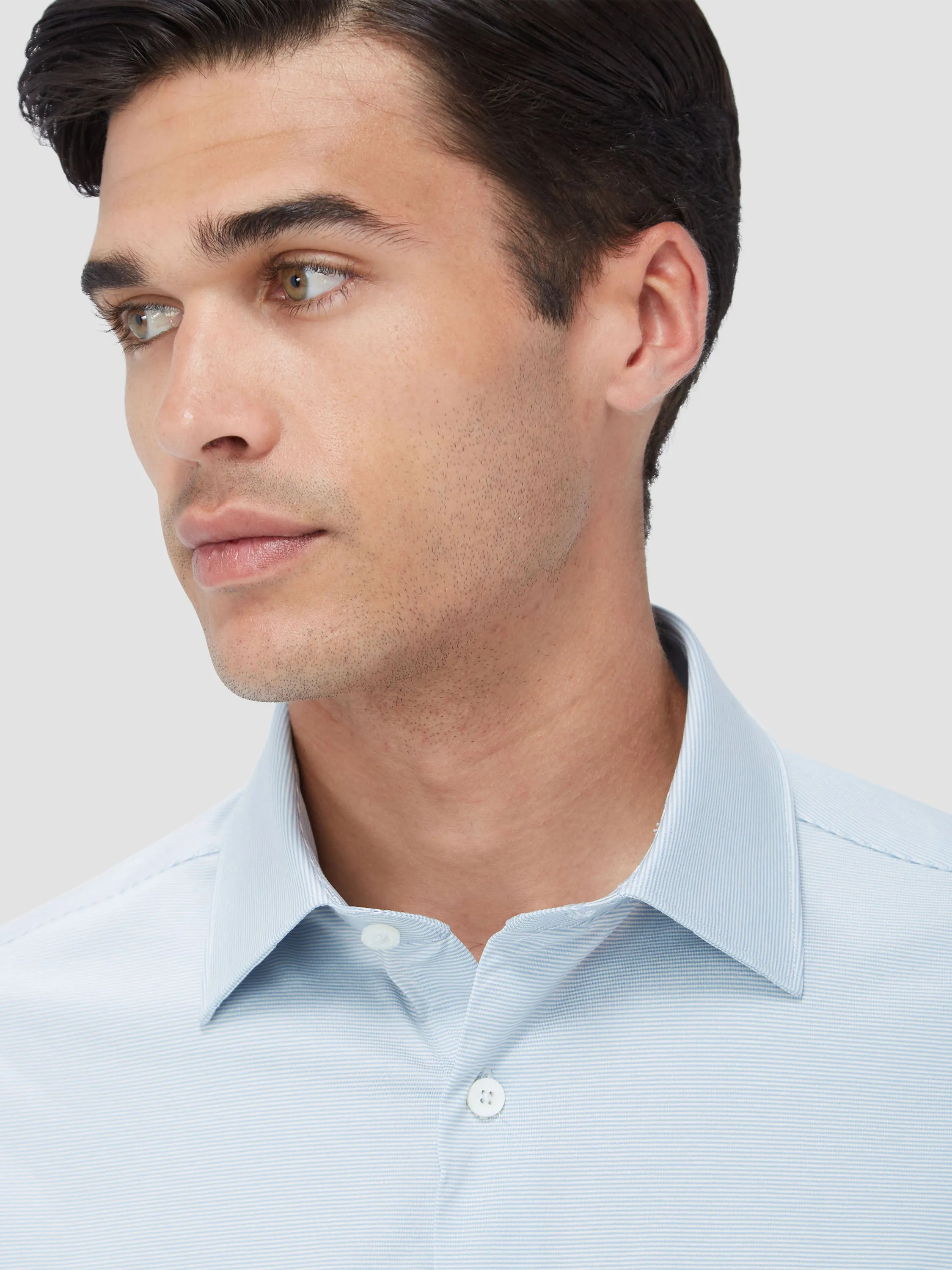Bugatchi Ooohcotton James Long Sleeve Shirt - Air Blue