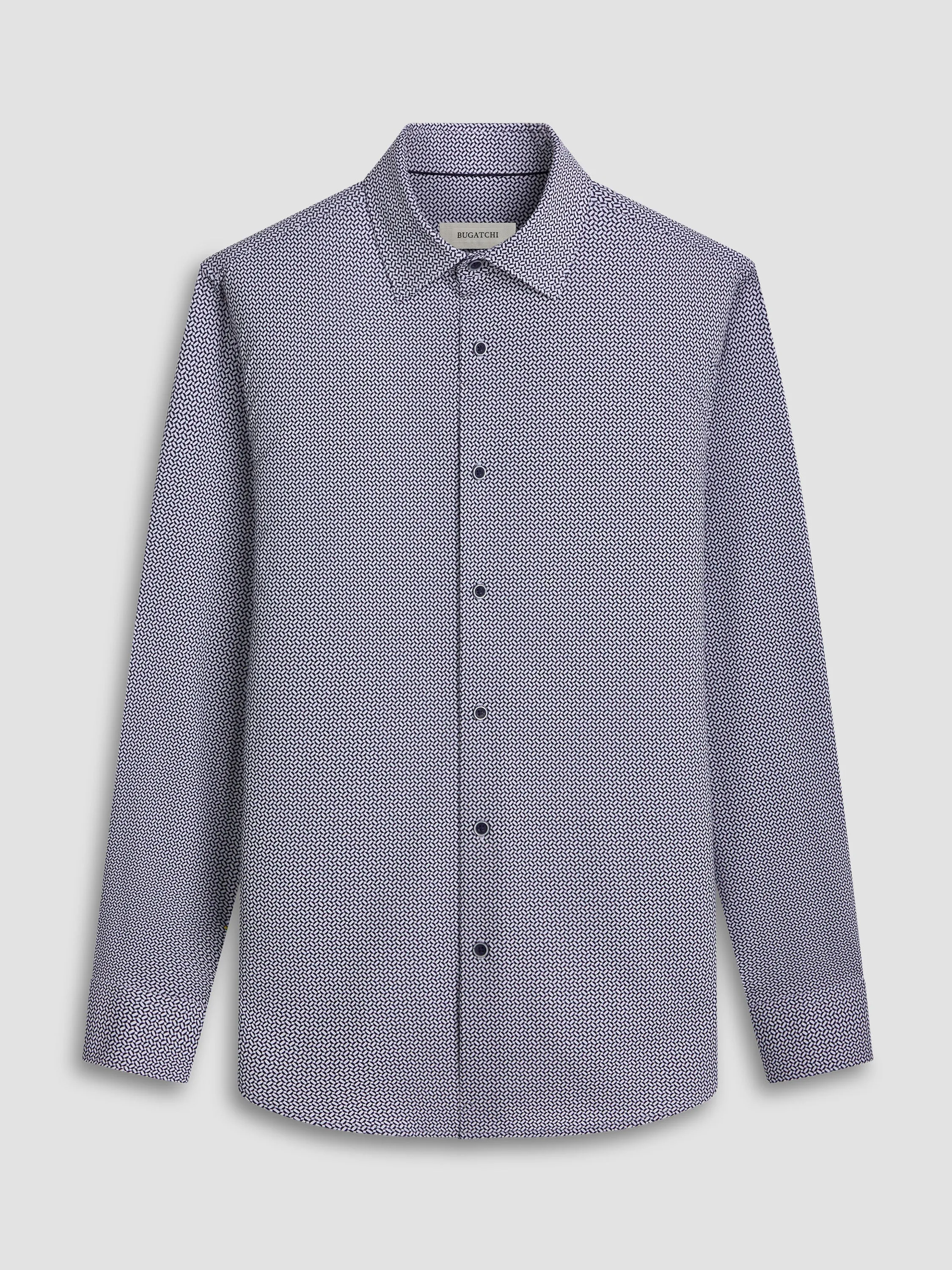 Bugatchi Ooohcotton James Long Sleeve Shirt - Navy