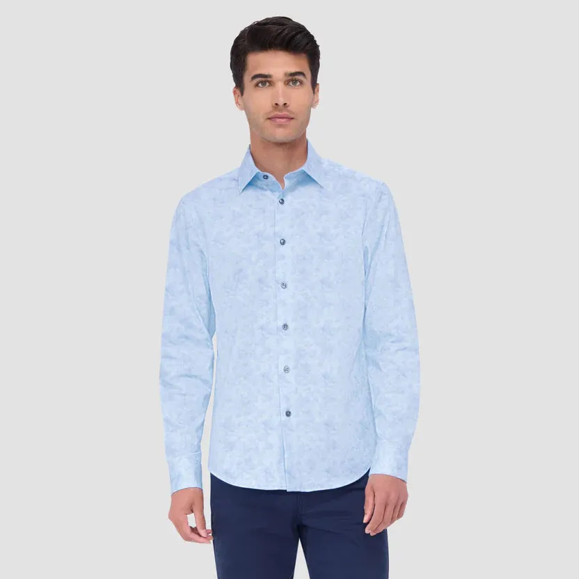 Bugatchi Ooohcotton Jimmy Long Sleeve Shirt - Air Blue