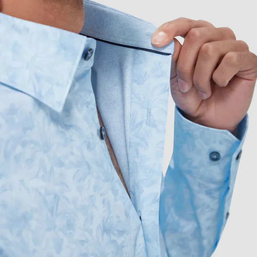 Bugatchi Ooohcotton Jimmy Long Sleeve Shirt - Air Blue