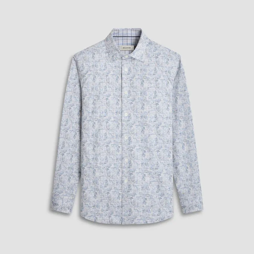 Bugatchi Ooohcotton Jimmy Long Sleeve Shirt - Air Blue