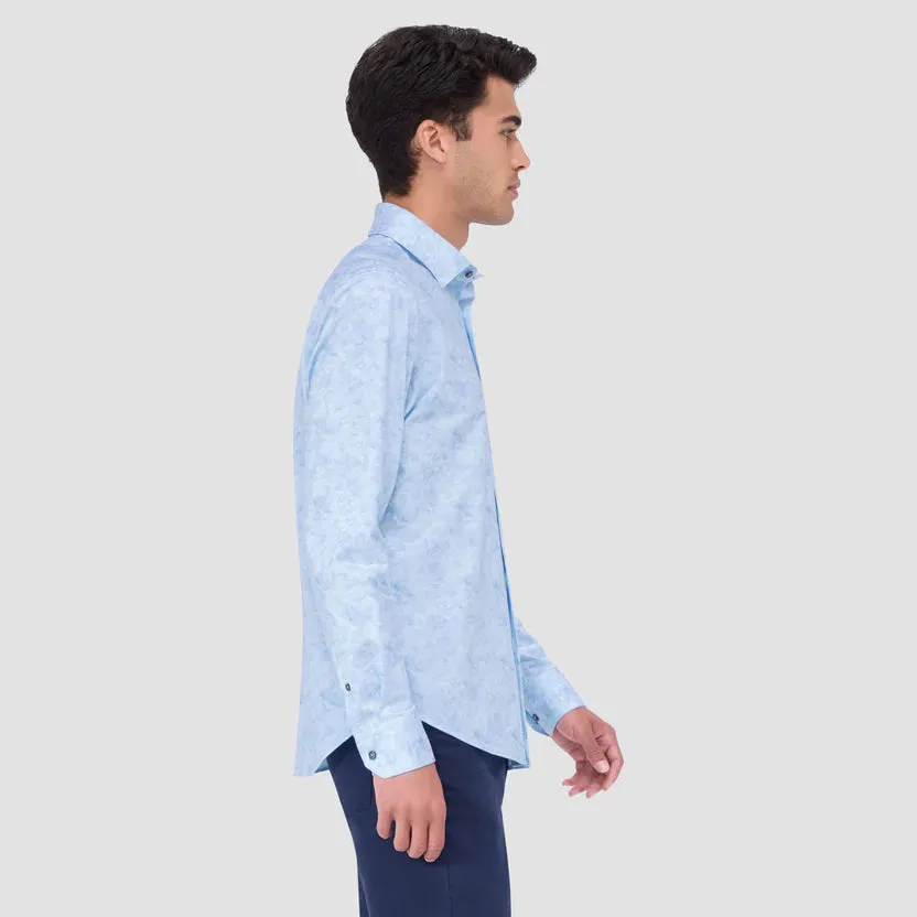 Bugatchi Ooohcotton Jimmy Long Sleeve Shirt - Air Blue