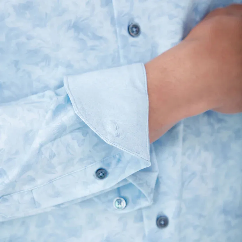 Bugatchi Ooohcotton Jimmy Long Sleeve Shirt - Air Blue