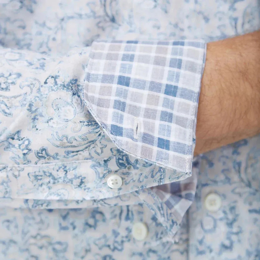 Bugatchi Ooohcotton Jimmy Long Sleeve Shirt - Air Blue