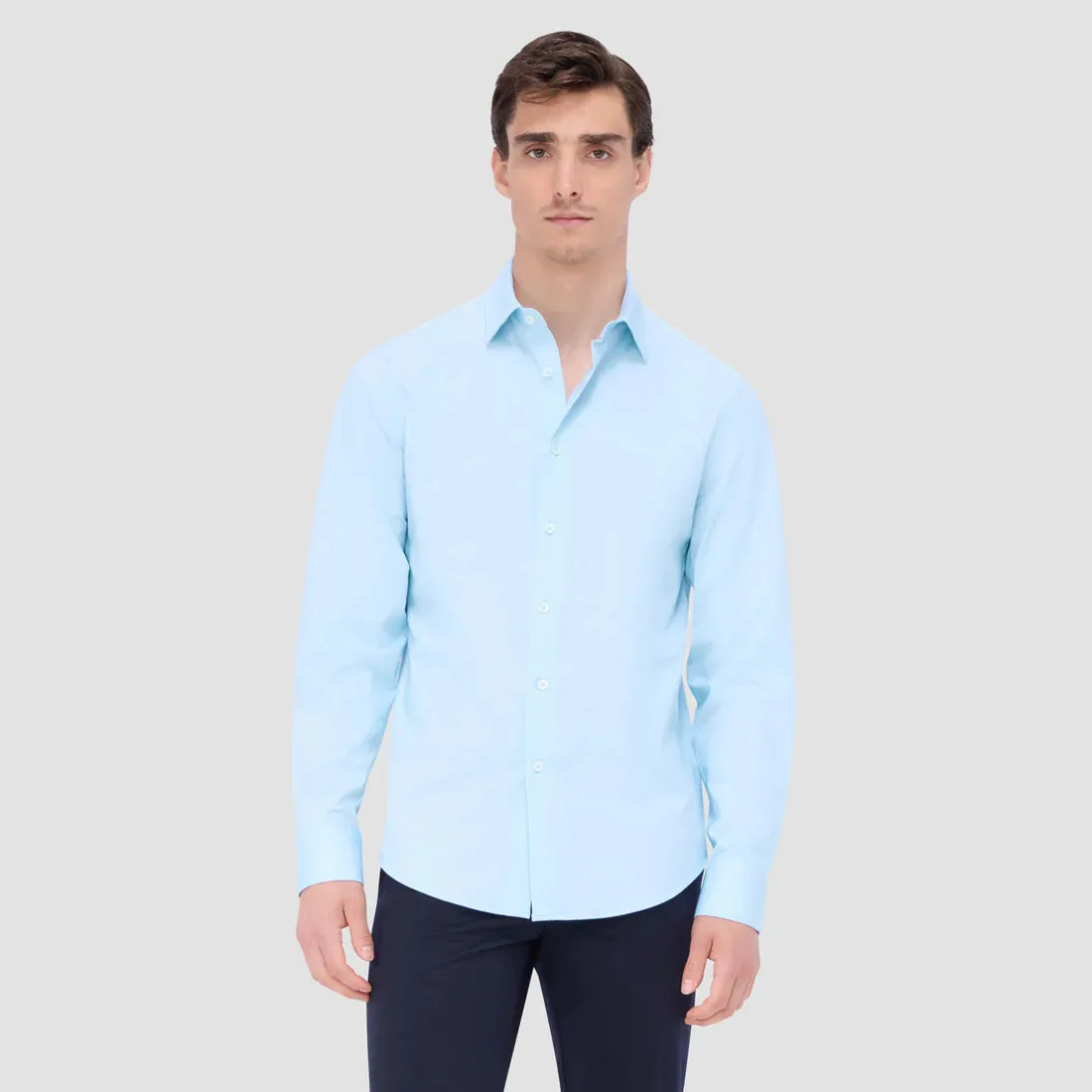 Bugatchi Ooohcotton Jimmy Long Sleeve Shirt - Menthol