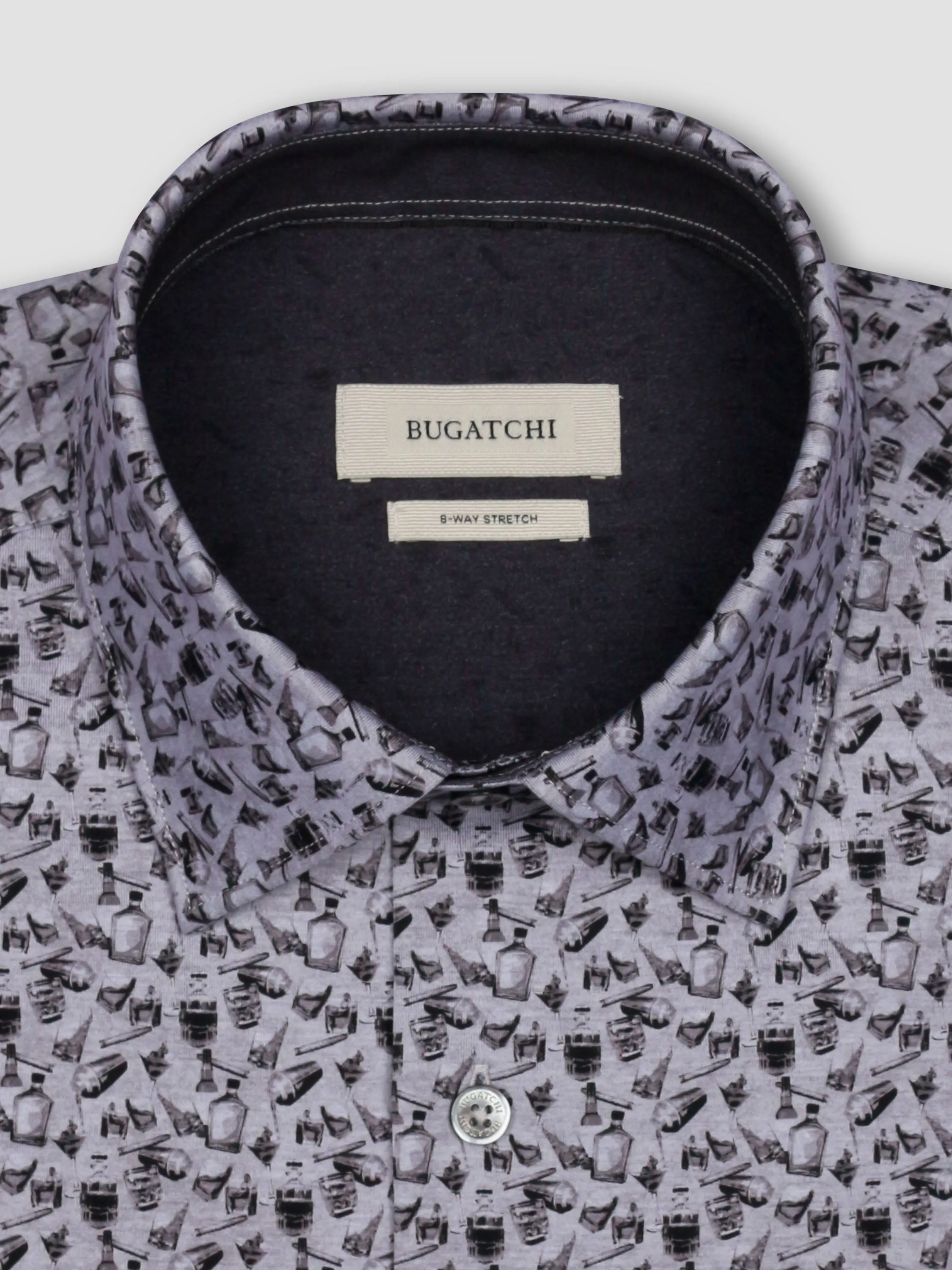 Bugatchi Ooohcotton Jimmy Long Sleeve Shirt - Zinc