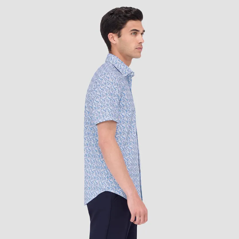 Bugatchi Ooohcotton Miles Short Sleeve Shirt - Sapphire
