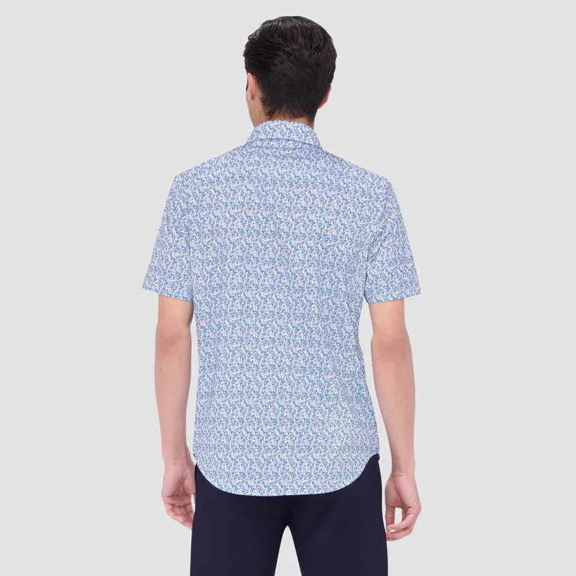 Bugatchi Ooohcotton Miles Short Sleeve Shirt - Sapphire