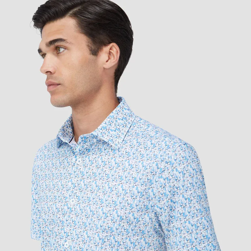 Bugatchi Ooohcotton Miles Short Sleeve Shirt - Sapphire