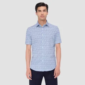 Bugatchi Ooohcotton Miles Short Sleeve Shirt - Sapphire