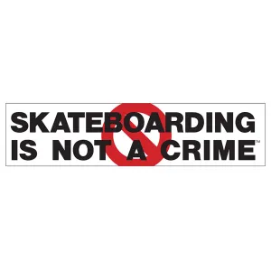Bullet - Skateboarding Is Not A Crime 10" Sticker