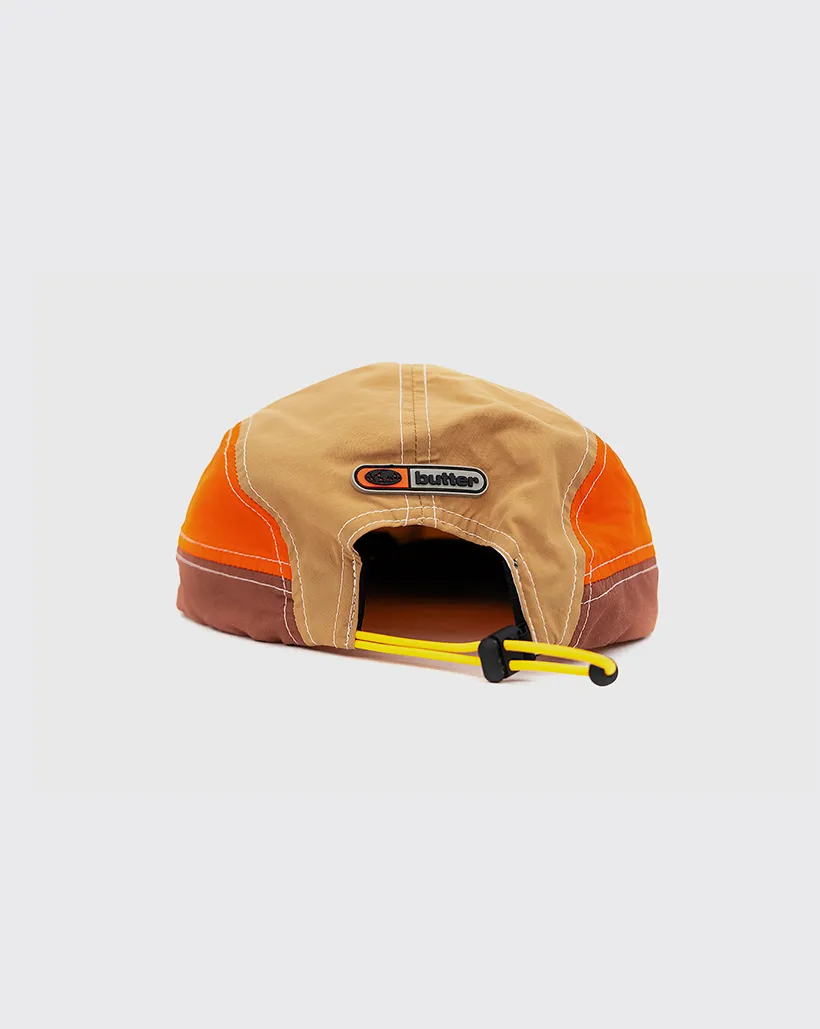 Butter Goods Stream 4 Panel Hat - Khaki/Citrus