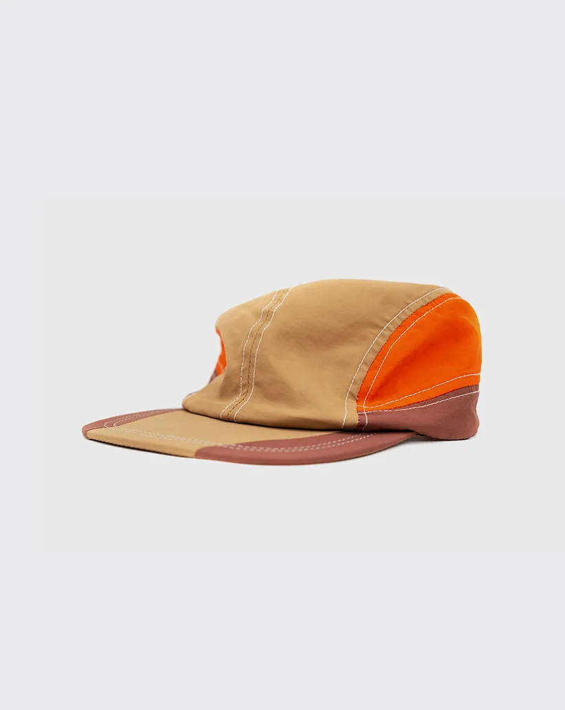 Butter Goods Stream 4 Panel Hat - Khaki/Citrus