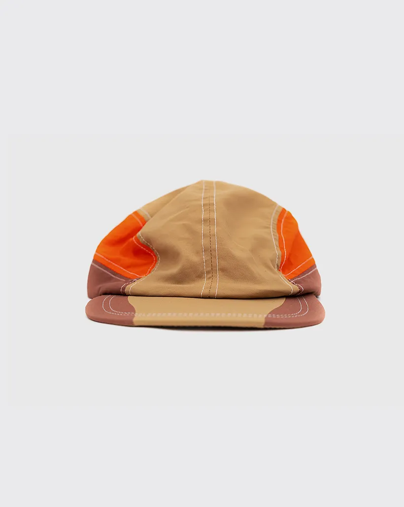 Butter Goods Stream 4 Panel Hat - Khaki/Citrus
