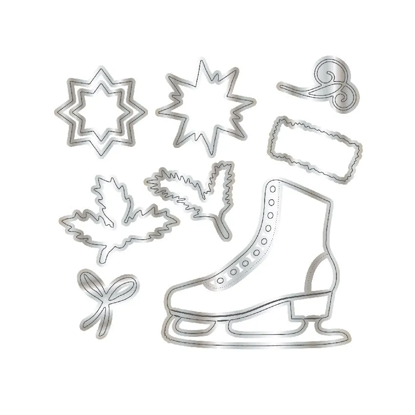 Chloe's Creative Cards Die & Stamp - Winter Wonderland Ice Skate