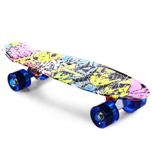 CL - 85 Printing Graffiti Style Skateboard Complete 22 inch Dragon Skateboard Retro Cruiser Longboard Retro Skate Long Board