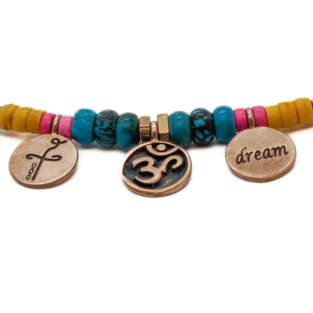 Colorful Beaded Yogi Ankle Bracelet