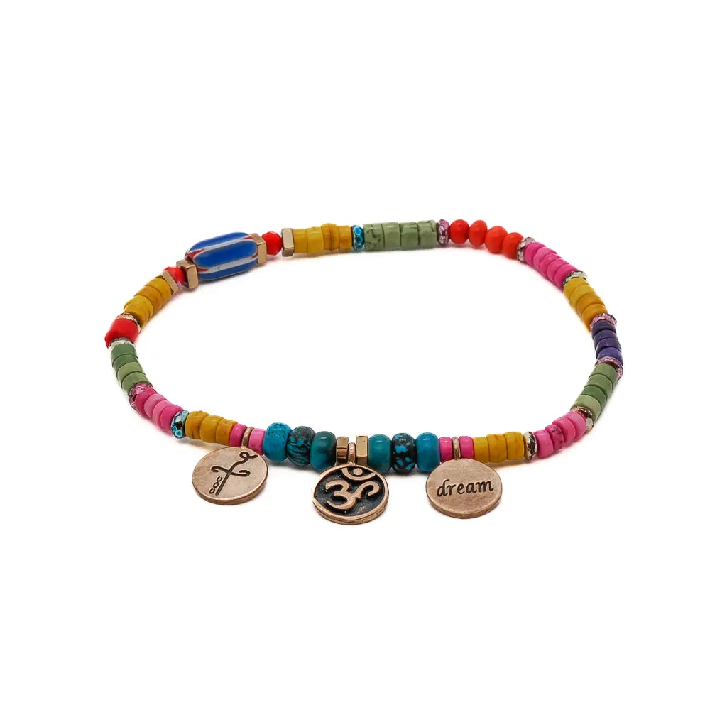 Colorful Beaded Yogi Ankle Bracelet